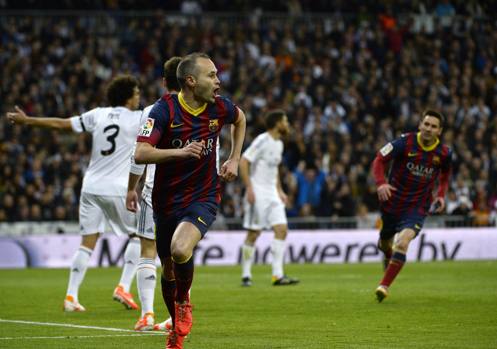 L'esultanza di Iniesta. Afp